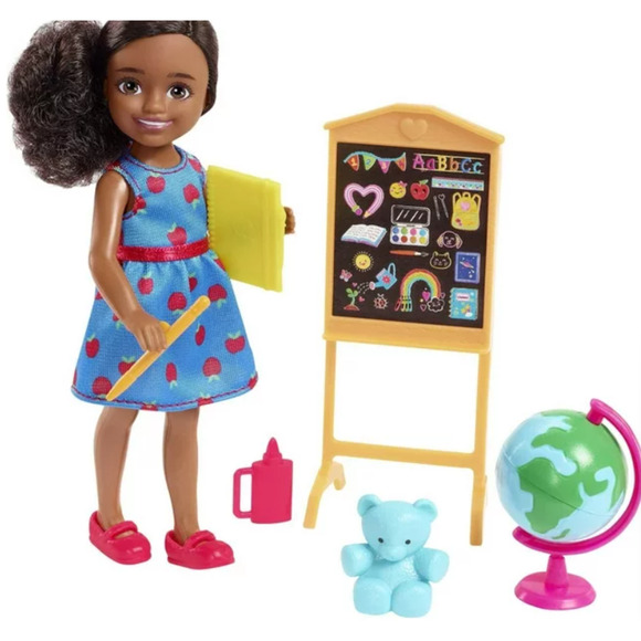 Barbie Chelsea Can Be Teacher Small Doll Brunette  Removable Outfit NWT - Picture 7 of 8